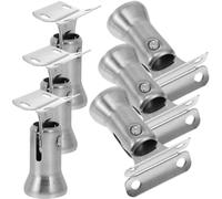 6pcs Stainless Steel Handrail Bracket for Stairs, Railing Support 6x6x2.5cm | Silver Finish, Rust Resistant Construction, for Stair Balustrades, Home Renovations, Shopping Mall Facilities and Maintenance