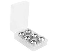 6Pcs Stainless Steel Ice Cube Whiskey Vodka Stones Ball Ice Chiller Stone Beer Wine Cooling Bal for Whisky Bourbon Scotch Wine Xmas Gifts