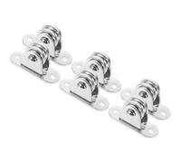 6PCS Stainless Steel Pulley Set with Bearings - Wall & Ceiling Mountable Traction Wheels for Wire Pulling Hoisting Clotheslines & Cable Lifting Solutions