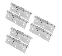 6pcs Stainless Steel Self Closing Spring Loaded Door Hinge | Automatic Return Action, Smooth Quiet Operation, Strong Load Bearing, Silver Finish for Homes and Offices