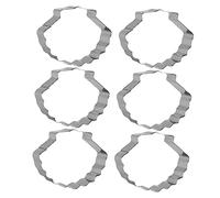 6pcs Stainless Steel Shell Cookie Cutters for Baking