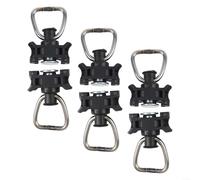 6pcs Stainless Steel Track Lock End Fitting 500daN Load - Tool-Free Snap Buckle for Airline Rails RV Truck Trailer Camper Van Cargo Securing L-Track Stud