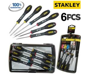 6PCS STANLEY PRECISION MAGNETIC INSULATED SCREWDRIVER TOOL SET SOFT GRIP HANDLES