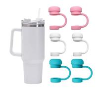 6Pcs Stanley Straw Cover, Stanley Cup Straw Cover, Straw Toppers, Pure Color Straw Covers,Straw Cover Cap,Dust-Proof and Leak-Proof Reusable Drinking Straw Tips Lids,for Stanley Cup 10mm 0.4in Straws