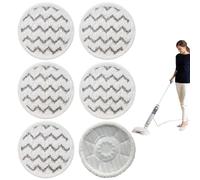 6Pcs Steam Mop Replacement Pads,Compatible with Shark S6002UK S7201UK | Steam & Scrub All-in-One Cleaning Pads,Microfiber for All Sealed Hard Floor Surfaces,Washable Pick Up Hair Dirt Debris