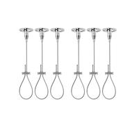 6PCS Steel Adjustable Shower Rod Bracket Strong Ceiling Mount Rustproof Bathroom Curtain Hanger for Outdoor Rustsproof Bathroom Ceiling Mount Brackets