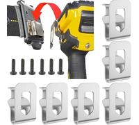 6pcs Steel Belt Clip Hook with Screws for 20V Drill Driver Replacement Parts N268241 N169778 Compatible with DCD980 DCD985 DCD780 DCD785C2 DCF880B DCF883L2