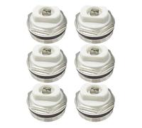 6pcs Steel Radiator Valves with 1/2inch Threads Sealing Valves Steel Radiator Air Release for Easy Venting Easy Install