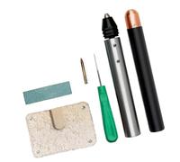 6PCS Stone Carving Tool Heavy Duty Copper Stainless Steel Stone Knapping Tool for Artists Hobbyists Working Homesteading Survival Equipment