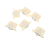 6pcs Stool Self Locking Furniture Pulley Spring Loaded Caster Wheel | Beige Plastic Build, Smooth Installation and Secure Positioning, Quiet Operation for Wooden Stools and Living Rooms