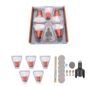 6Pcs Storage Bag Supporting-Valve and Adapter, Plastic Balloon Replacement Set, Wear-Rsistant Balloon Replacement Bags Filling Chamber-Tube, Balloon Evaporators Air Tube Fitting Kit for Volcan0