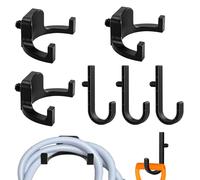 6Pcs Storage Shed Hooks for Suncast - Heavy-Duty Black J & U Tool Hangers, Ideal for nizing Tools, Ladders, and Bulk Items, Perfect Shed Storage Accessories