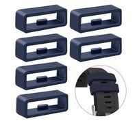 6pcs Strap Loop for Garmin Forerunner 265S/255S/255S Music/Vivoactive 4S/Venu 3S/Venu 2S/Vivomove 3S Wristband Loop, 18mm Lock Ring Replacement Watch Band Ring Smartwatch Keeper Deep blue
