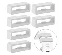 6pcs Strap Loop for Garmin Forerunner 265S/255S/255S Music/Vivoactive 4S/Venu 3S/Venu 2S/Vivomove 3S Wristband Loop, 18mm Lock Ring Replacement Watch Band Ring Smartwatch Keeper Grey