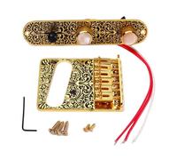 6Pcs String Guitar Tremolo Bridge with Control Plate Screws Wrench for TL Guitar Hardtail Bridge Tailpiece Guitar Parts