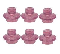 6Pcs Striped Colorful Glass Holder Flower Vases For Modern Homes Decors Or Cafe Setting Multiuse Multifunctional Decors