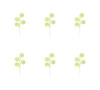 6Pcs Striped Spiral Christmas Tree Decoration For Holiday Ambiance Made With Iron And Felt DIY Setup With 7 Color Choices Suitable For Home(Yellow)