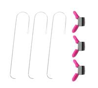 6pcs Sturdy Bead Spinner Loader Needle Large Eye Beading Needle and Beads End Charm for Artistic Jewelry Designs Bead Ending Accessories