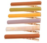 6pcs Stylish Duckbill Hair Clip Accessory for Daily Decoration | Alloy Side Clip, Simple Design, White and Green Colors, for Daughters, Wives, Barber Shops Random Color