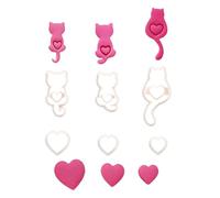 6pcs Stylish Valentines Day Soft Ceramic Earring Cutter Handmade Jewelry Making Tools and Craft Supplies