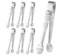 6PCS Sugar Cube Tongs 5Inch Mini Serving Tongs Small Tong for Serving, Tiny Stainless Steel Kitchen Tong for Appetizers, Tea Party, Coffee Bar, Desserts