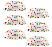 6PCS Summer Ice Cream Watermelon-1957 Shell Cup Handles Drawer Pull Handles Knobs Semicircle Cup Handle with Screws for Kitchen Furniture Cabinet Wardrobe Cupboard