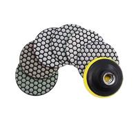 6Pcs Super 3Inchs Dry Polishing Pad Sharp Flexible 80mm Sanding Disc for Granite Marble Stone Floor(Combon E,4_6 PCS_3 INCHES)