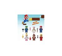 6PCS Super Mario Luigi Peach Princess Mushroom Mini Figures Building Blocks Characters Fits Lego