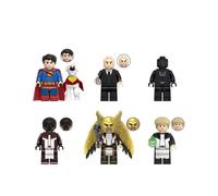 6pcs Superhero Marvel Block Man Superman Eagle Woman Ultimate Green Lantern Luther Assembled Toy