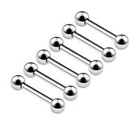 6PCS Surgical Steel Anodized Barbell Earrings 16g 1.2mm 1/2 12mm 3mm Ball Helix Earring Cartilage Piercing Jewellery 6345