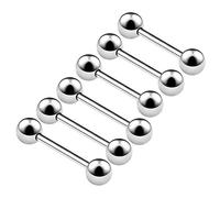6PCS Surgical Steel Barbell Stud 20g 10mm 12mm 3mm Ball Cartilage Tragus Helix Rook Earrings Daith Piercing Jewellery 4598