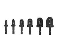 6Pcs Swaging Tool Drill Bit Set, Tube Expander Drill Bit for Copper Aluminum Pipes, Pipe Swage Expansion Tool with 6 Sizes for AC Installation and HVAC Repair (Hex Handle)