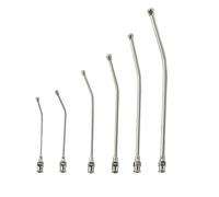 6Pcs Syringe Nozzle Tubes, Curved Gavage Feeding Drenching Tubes Metal Head Prevents Bite Damage Canula for Baby Birds Parrot Small Pet Liquid Medicine Water Feeder