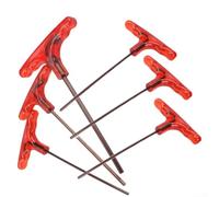 6PCS T Type Inner Hex Wrench Set Alloy Steel Nut Driver for Tightening Hexagonal Bolts and Screws in Repairs H2H6