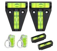 6Pcs T Type Spirit Level Bubble Leveling Device,Mini Level Spirit,Small Cross Check Spirit Bubble Level Motorhome Gadgets Levellers Levels Measuring Layout Tools for On-The-go Measuring