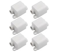 6Pcs T Type Wire Splitt 1000V 100A Splice Quick Connector for Home Wiring | o-Cut Slotted Conductor, High Capacity, ZK-1216 Solid Brass Core, Flame-Retardant ABS Shell, for Electrical Junction Box