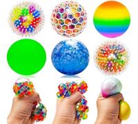 6PCS Taba Squishy Stress Ball, Christmas Party Bag Fillers, Squishy Fidget Toys Stocking Fillers, Xmas Party Favours for Kids Boys Girls. (B)
