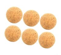 6pcs Table Football Natual Cork Solid Wood Soccer Ball 36/40/45/50mm Replacement(50mm Cork Ball)