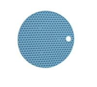 6pcs Table mat tool multifunctional kitchen silicone tableware, round anti slip and heat-resistant coffee cup coaster, pot holder For Kitche(Color 2,17 * 17cm)