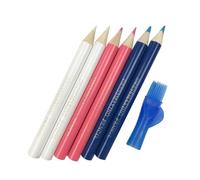 6PCS Tailors Chalk Pencils Fabric Pencils with Brush Erasable Sewing Mark Pencil for Fabric Tracing Quilting