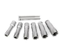 6pcs TCT Annular Cutter Mag Drill Bit, 16-26mm Diameter Weldon Shank Carbide Alloy Core Drill Metal Hole Saw With Pilot Pin For Various Steels