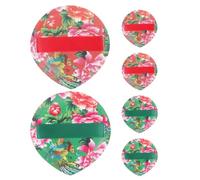 6pcs Teardrop Makeup Puff for Foundation and Face Powder Blending | Thickened Polyurethane Build, Faux Leather Finish, Floral Pattern, Comfortable to Hold for Comfortable Everyday Use