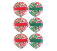 6pcs Teardrop Makeup Puff Thickened Polyurethane Floral Pattern | Comfortable to Hold, Comfortable Blending, Faux Leather Surface, Cosmetic Foundation Use, Compact Shape for Daily Routine