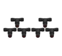 6Pcs Tee Connector, IP68 Connector Electrical Cable, 3 Way T Shape Outdoor Industrial Accessories