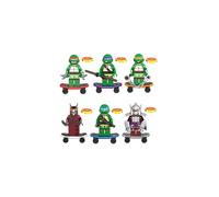 6PCS Teenage Mutant Ninja Turtles Building Block Minifigures Toys Fit Lego