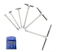 6pcs Telescopic Gauge Kit 8-150mm Metal Inner Diameter Measuring Tools Double Action Handles for Quick Hole Checking