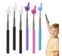 6pcs Telescopic Teacher Pointer Finger, Hand Pointer Stick,Suitable for Elementary School Kindergarten Teacher Supplies,Teaching Aids for Demonstrations, Training, Lectures (Black Red Blue Purple)