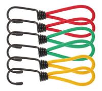 6pcs Tent Elastic Cord Hook Rope Tensioner for Camping Tarp Eyelets | Latex Construction, Adjustable Tension, Convenient Carrying, Secures Baggage, Rope Loops and Grommets, Suitable for Boating,