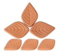 6pcs Terracotta Brown Sugar Saver Set for Food Storage Containers Reusable Sugar Softener Leaf Shape Portable Kitchen Keeper for Moisture Control