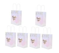 6pcs Thank You Handheld Bags Reusable Packing Pouches for Weddings Parties and Special Occasions with Chic Design and Bottom for Easy Storage